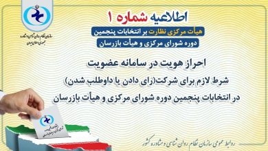 احراز هویت اعضای سازمان روان‌شناسی و مشاوره برای شرکت در انتخابات پنجمین دوره شورای مرکزی و هیأت بازرسان