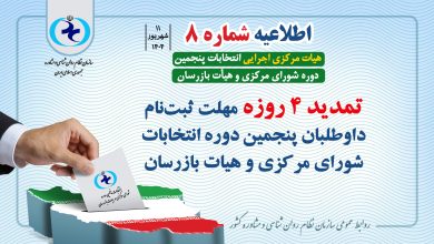 تمدید 4 روزه مهلت ثبتنام در انتخابات پنجمین دوره شورای مرکزی و هیات بازرسان