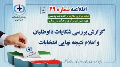 اطلاعیه شماره ۲۹ سازمان نظام روان‌شناسی و مشاوره