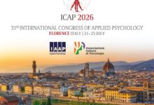 پوستر رسمی سی و یکمین کنگره بین‌المللی روانشناسی کاربردی در فلورانس